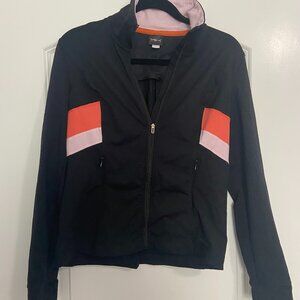 Small VSX Victoria's Secret Workout Gym Zip Up Jacket, Black Pink and Coral